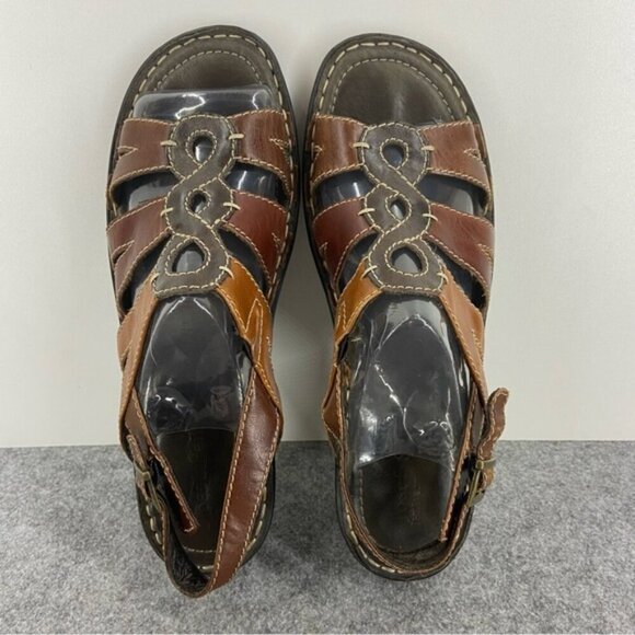 Josef Seibel Women’s 3 Tone Heeled Leather Sandals Women’s Size 41 or US 9.5/10 - Picture 3 of 11